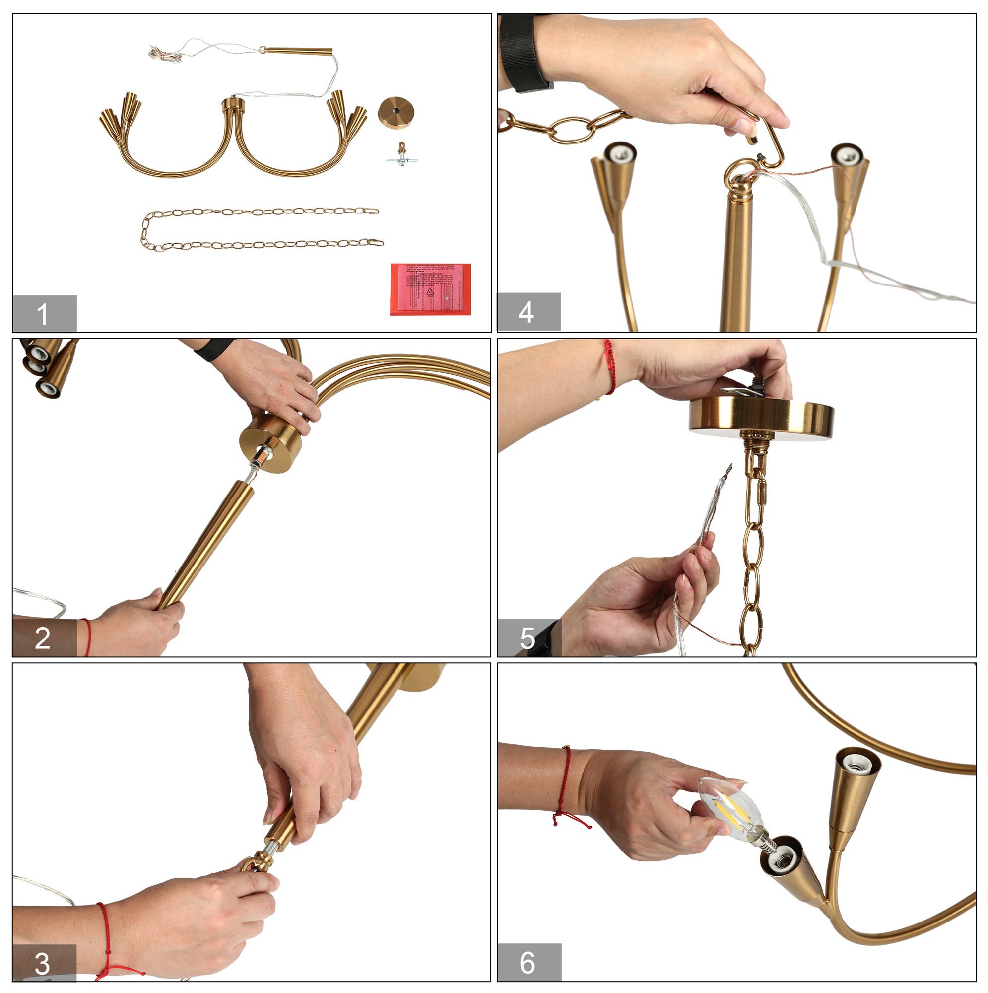 Gadtefu 12-Light Gold Chandelier - Made to Order