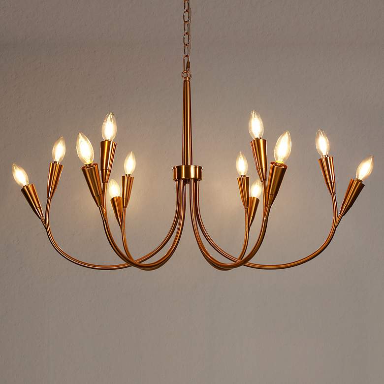 Image 5 Gadtefu 12-Light Gold Chandelier more views