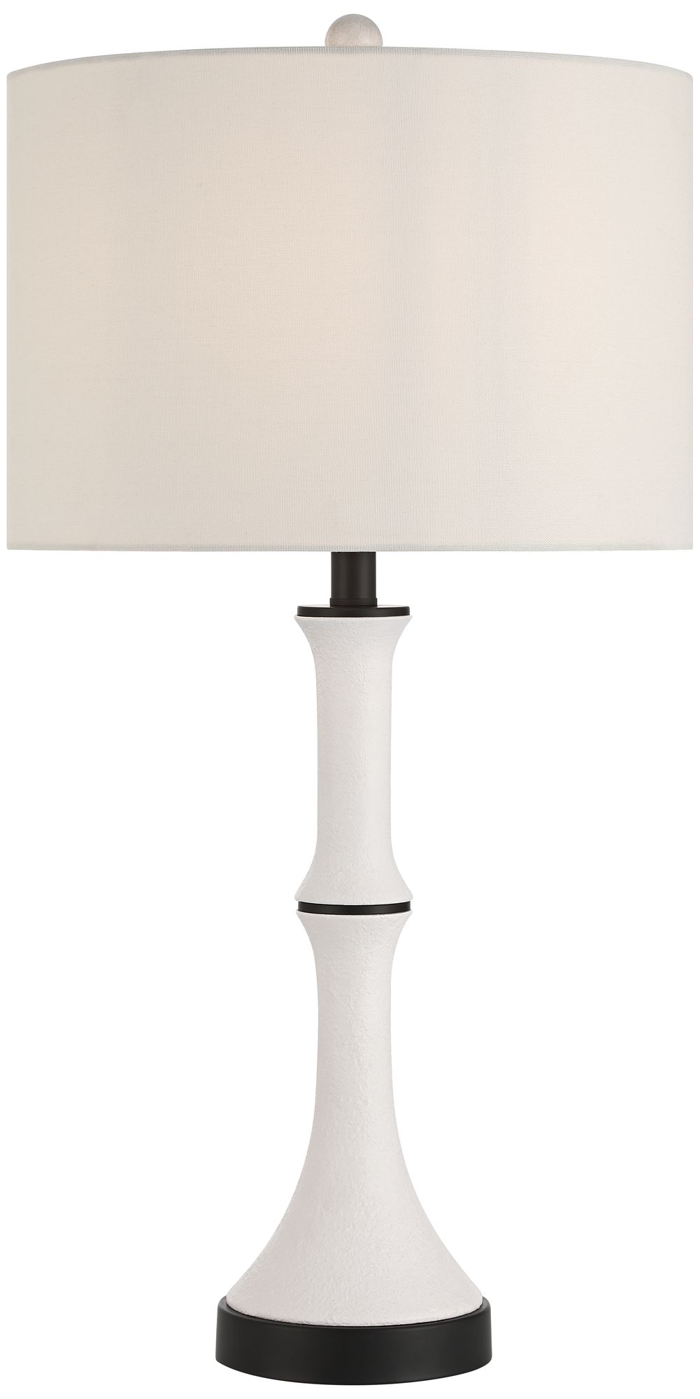 Gaffigan 29" High White and Black Column Table Lamp Set of 2