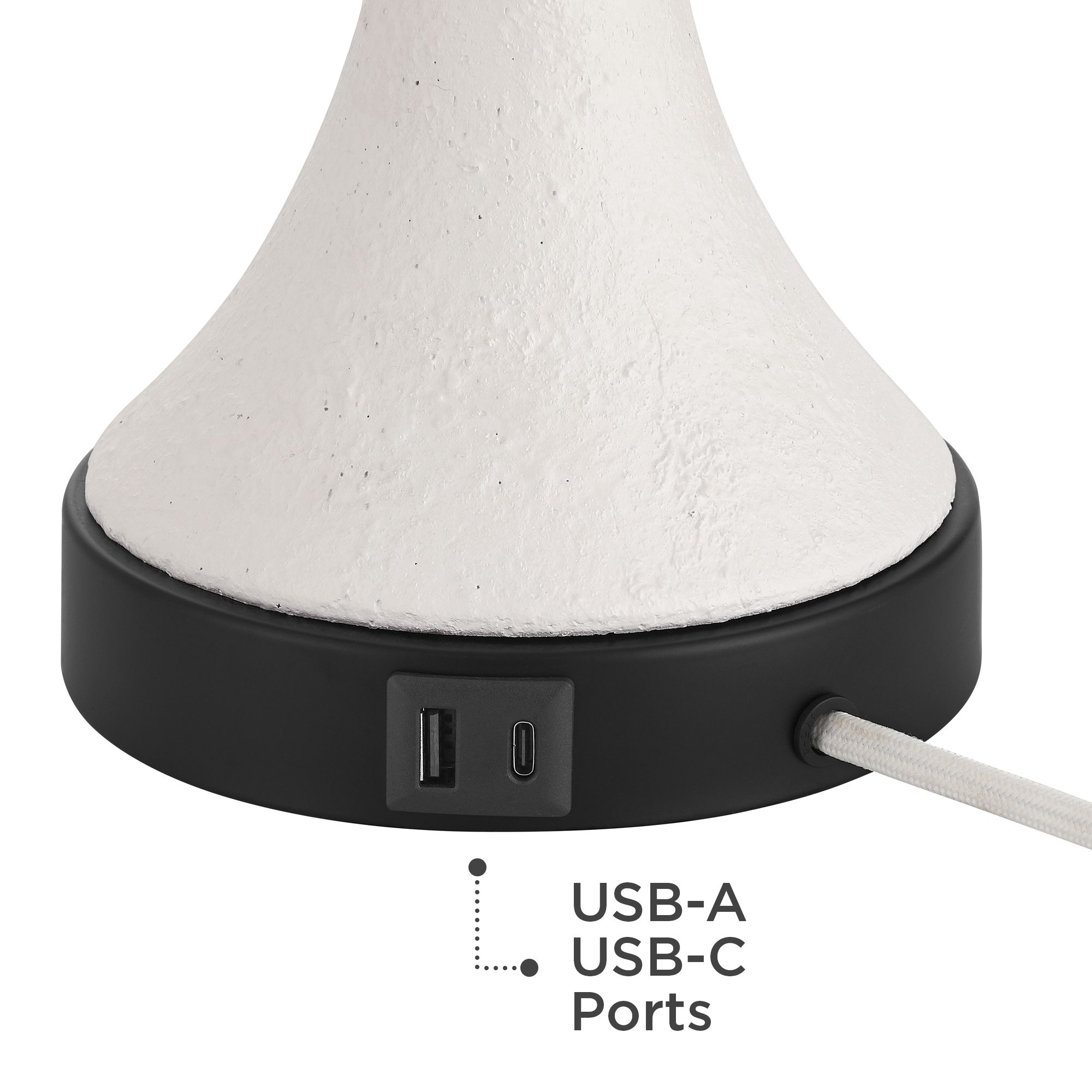 Image 7 Gaffigan 29" High White and Black Column Table Lamp Set of 2 more views