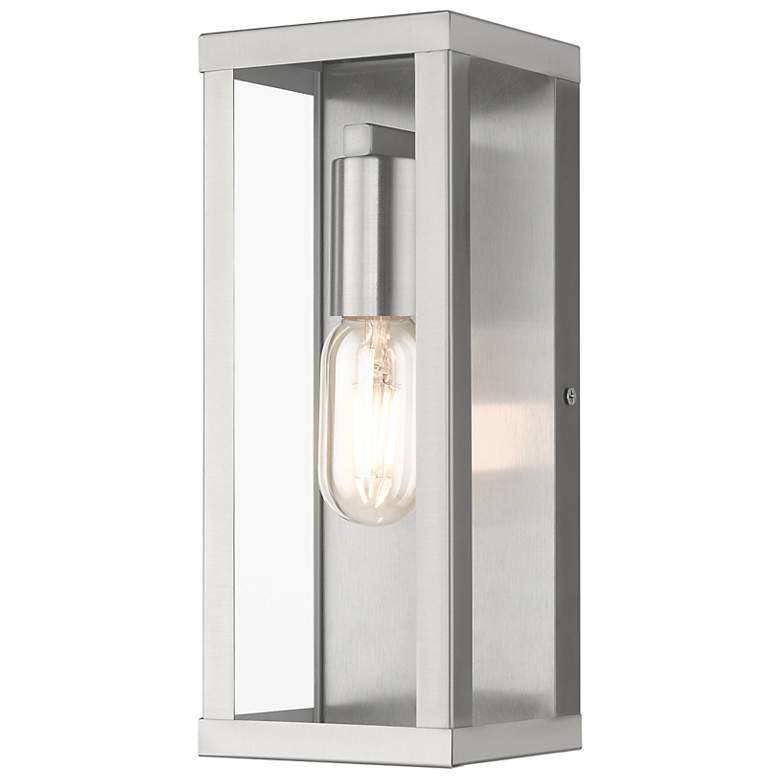 Image 2 Gaffney 11" High Brushed Nickel Outdoor Wall Light