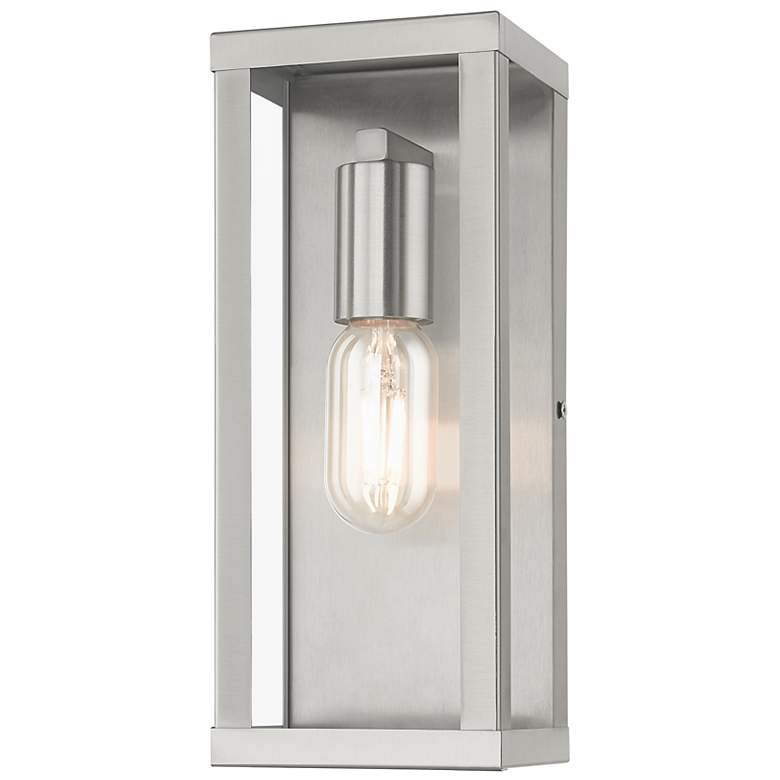 Image 4 Gaffney 11" High Brushed Nickel Outdoor Wall Light more views