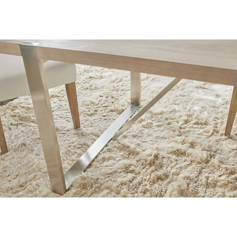 Gage 100&quot; Wide Natural Gray Wood Extendable Dining Table more views