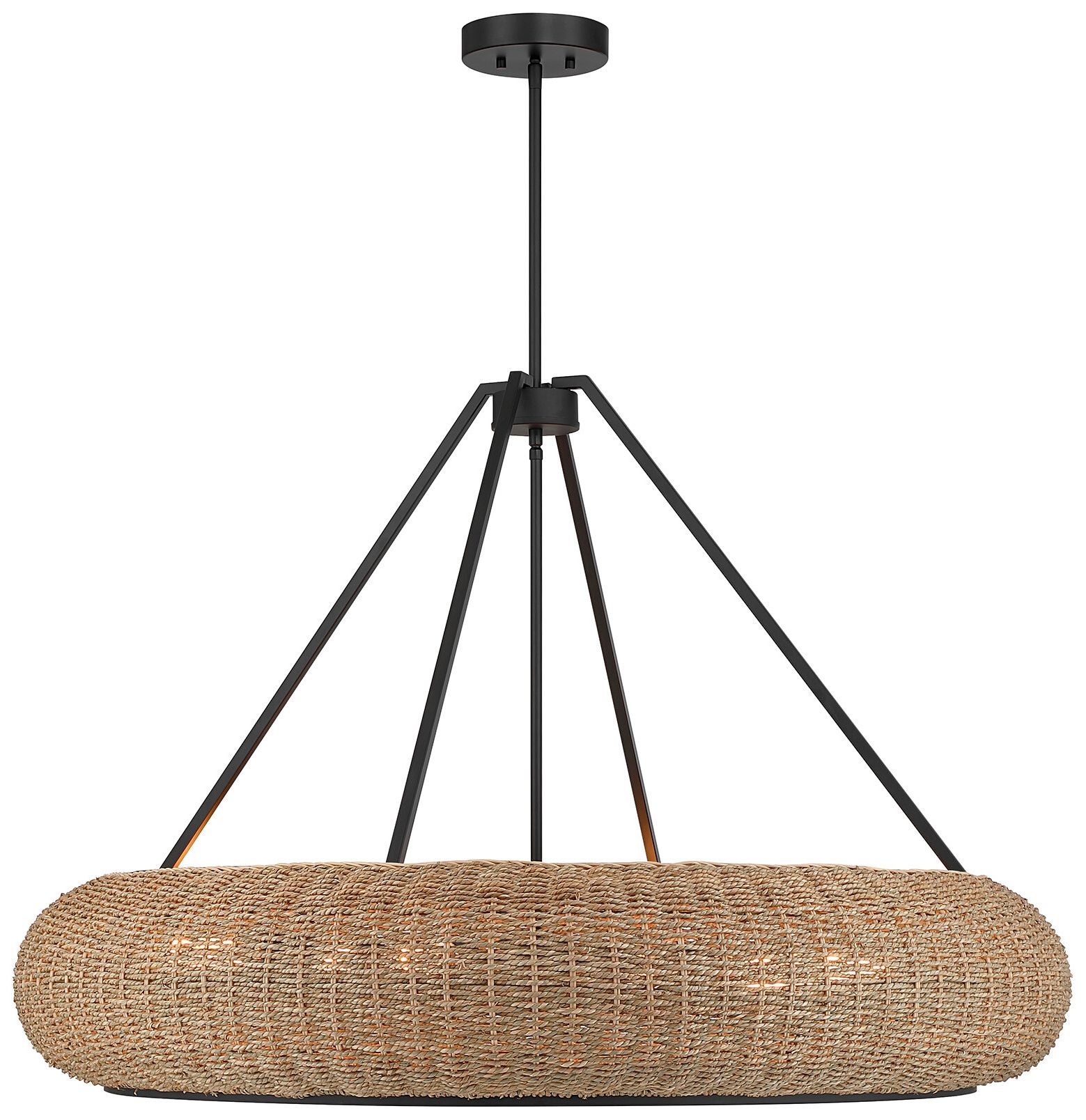 Image 2 Gaia 6-Light Pendant in Matte Black by Breegan Jane