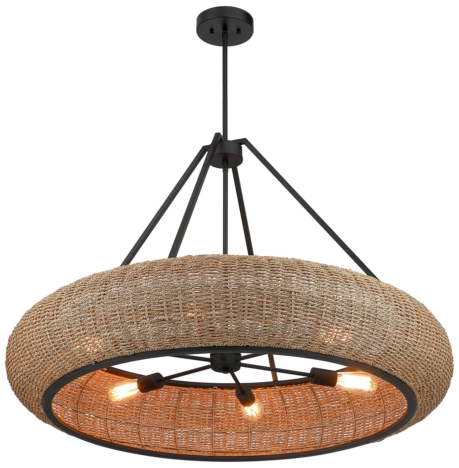 Image 7 Gaia 6-Light Pendant in Matte Black by Breegan Jane more views