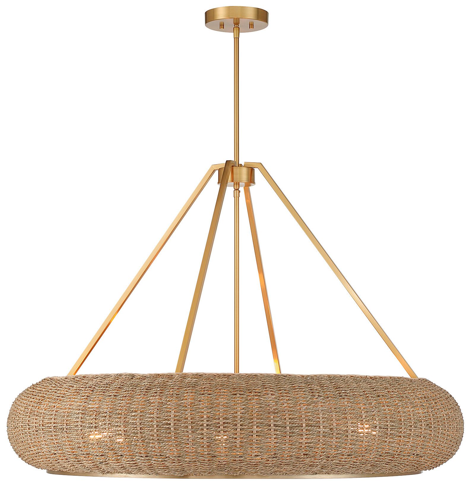 Image 2 Gaia 6-Light Pendant in Warm Brass by Breegan Jane