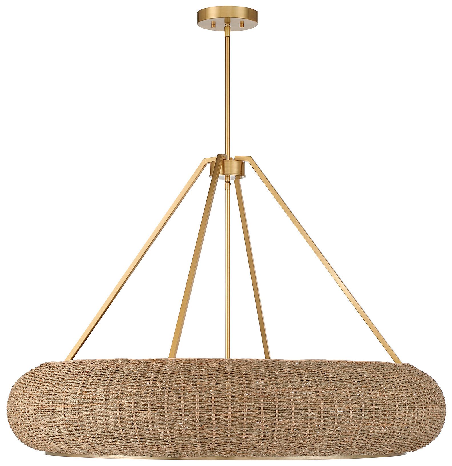 Image 5 Gaia 6-Light Pendant in Warm Brass by Breegan Jane more views