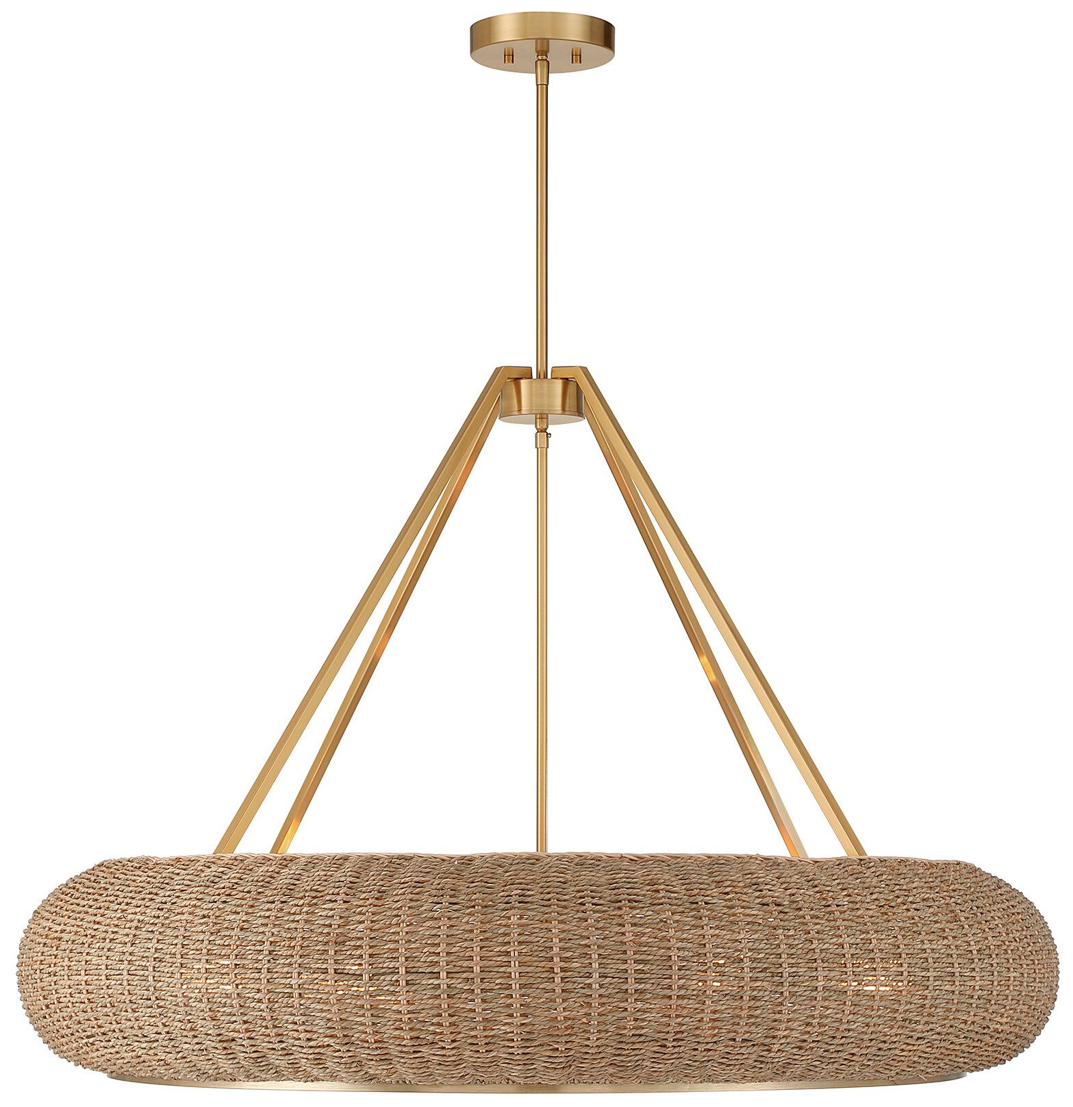 Gaia 6-Light Pendant in Warm Brass by Breegan Jane