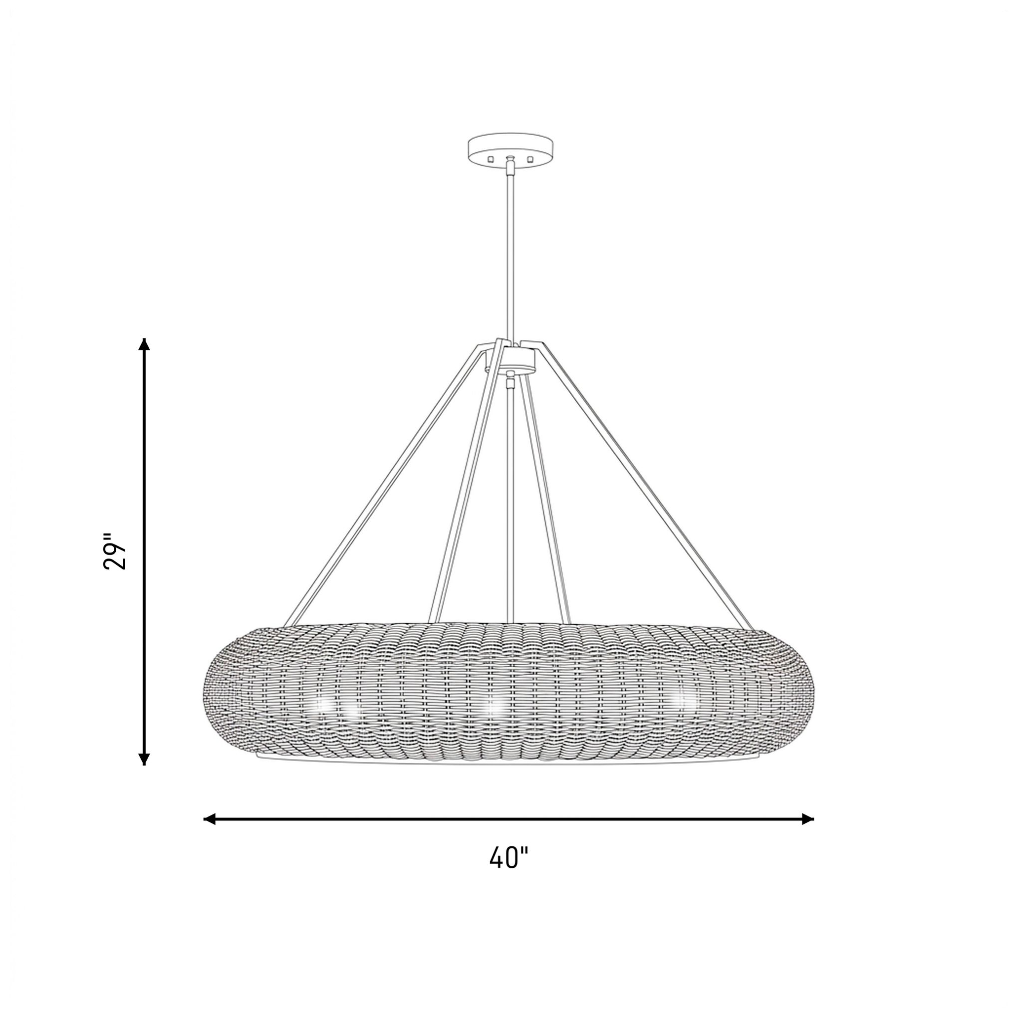 Gaia 6-Light Pendant in Warm Brass by Breegan Jane