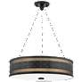 Gaines 22" Wide Aged Old Bronze Drum Pendant Light