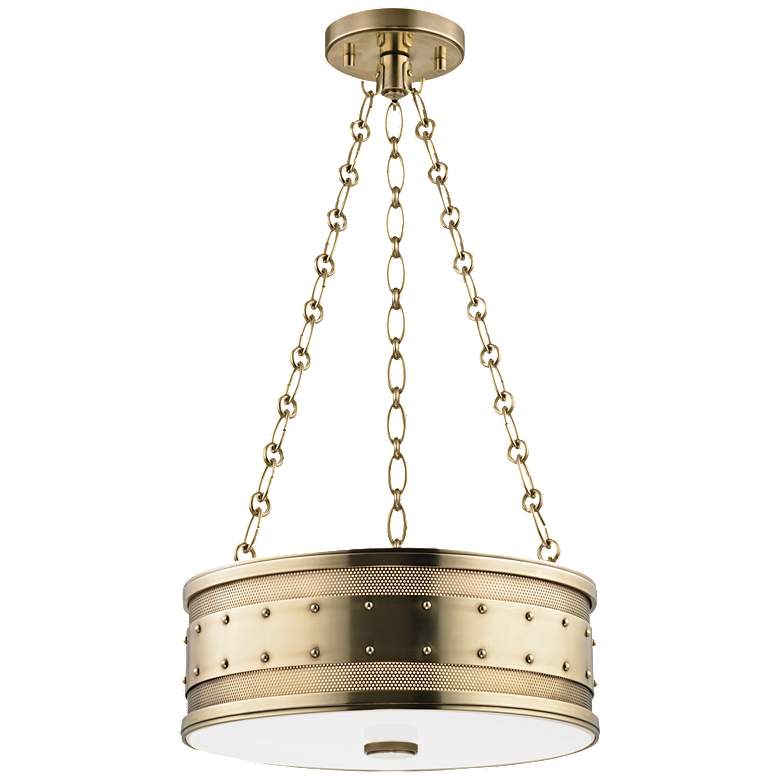 Image 1 Gaines 3 Light Pendant Aged Brass