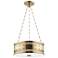 Gaines 3 Light Pendant Aged Brass