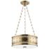 Gaines 3 Light Pendant Aged Brass