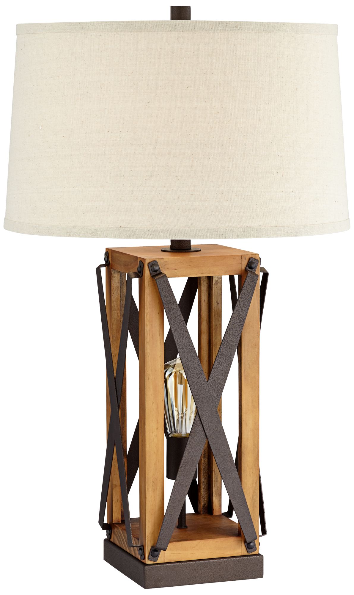 farmhouse wood lamp