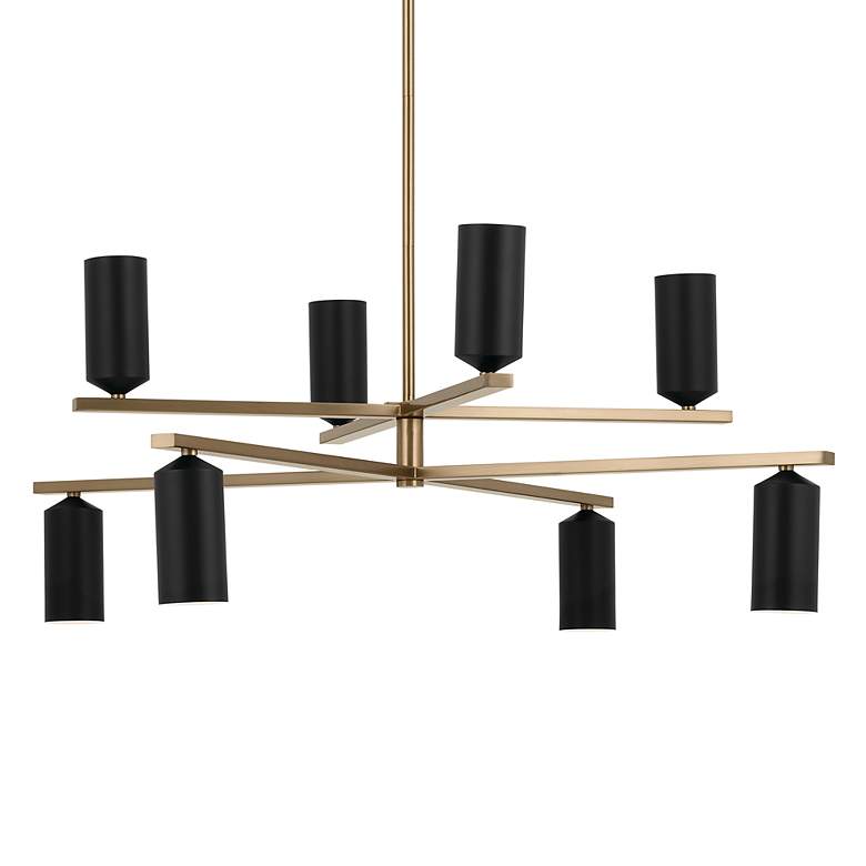 Image 3 Gala 36 inch Wide Champagne Bronze 8-Light 2-Tier Chandelier more views