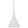 Gala 6 3/4"W Satin Nickel w/ White Cement LED Mini Pendant
