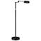 Gala Adjustable Height LED Black Metal Swing Arm Floor Lamp