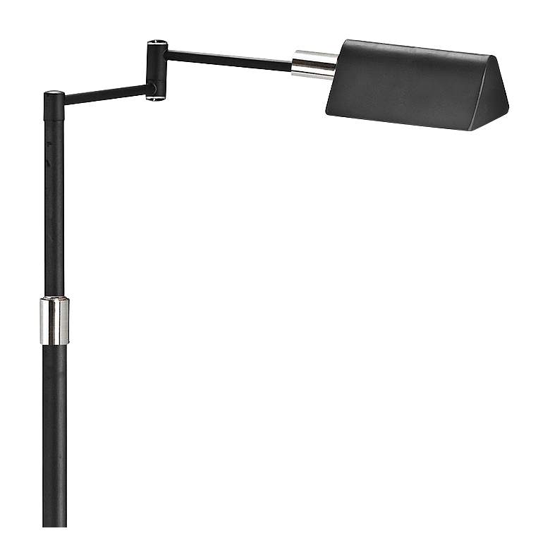 Image 2 Gala Adjustable Height LED Black Metal Swing Arm Floor Lamp more views