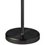 Gala Adjustable Height LED Black Metal Swing Arm Floor Lamp