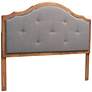 Gala Dark Gray Fabric Tufted Arched Queen Size Headboard in scene