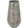 Galahad Distressed Gray 19 3/4" High Decorative Metal Vase