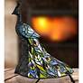 1_Galana Turquoise Peacock 15 1/2"H Bronze Accent Table Lamp