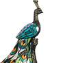 3_Galana Turquoise Peacock 15 1/2"H Bronze Accent Table Lamp more views