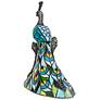 4_Galana Turquoise Peacock 15 1/2"H Bronze Accent Table Lamp more views