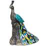 5_Galana Turquoise Peacock 15 1/2"H Bronze Accent Table Lamp more views