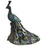 6_Galana Turquoise Peacock 15 1/2"H Bronze Accent Table Lamp more views