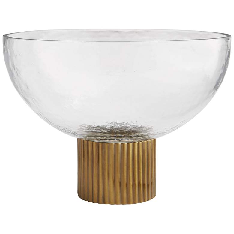 Image 1 Galantis Glass and Brass 13" Wide Decorative Centerpiece