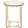 Galaxia - Ophelia Accent Side Table with White Marble Top - Gold Finish
