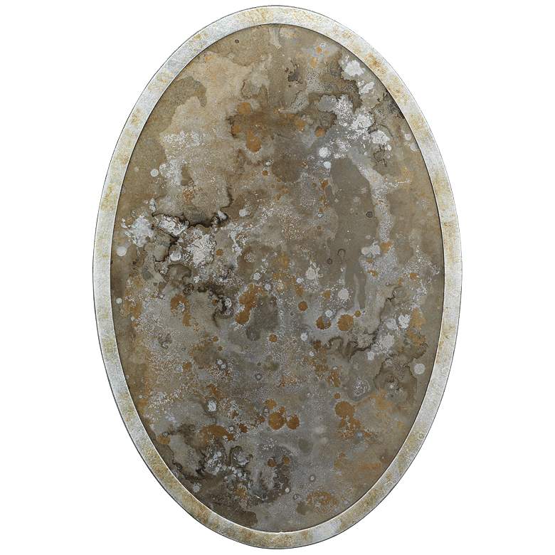 Image 1 Galaxy 12"H Champagne Leaf w/ Antique Mirrored Glass Sconce