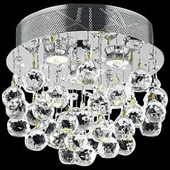Image Galaxy 13" Wide Chrome and Clear Crystal Ceiling Light