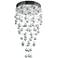 Galaxy 18" Wide Chrome and Crystal 6-Light Chandelier