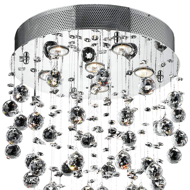 Image 3 Galaxy 18" Wide Chrome and Crystal 6-Light Chandelier more views