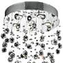 Galaxy 18" Wide Chrome and Crystal 6-Light Chandelier