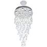 Galaxy 20" Wide Chrome and Crystal 9-Light Chandelier