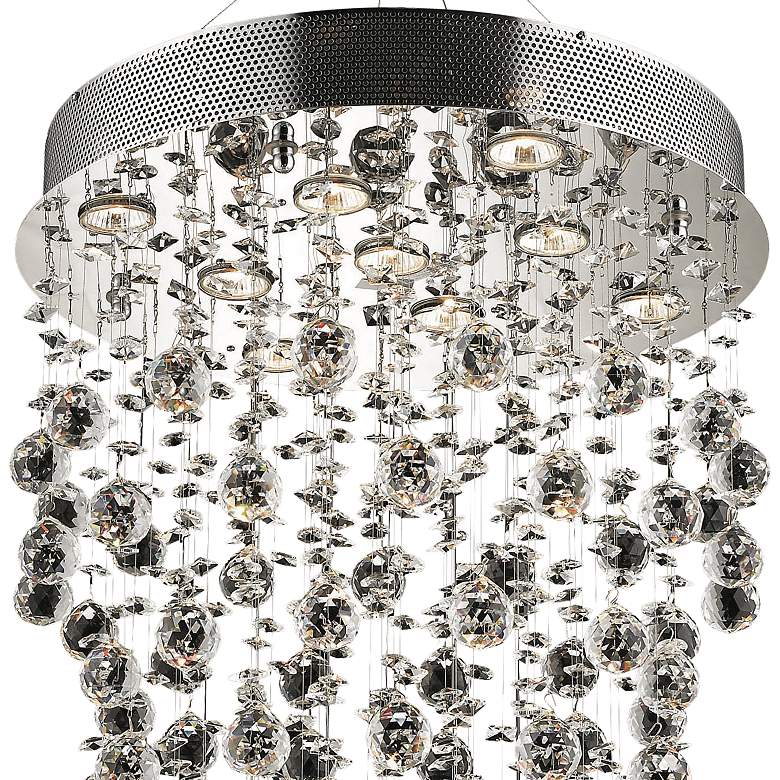 Image 3 Galaxy 20" Wide Chrome and Crystal 9-Light Chandelier more views