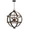 Galaxy 25" Wide Oil-Rubbed Bronze 6-Light Orb Pendant