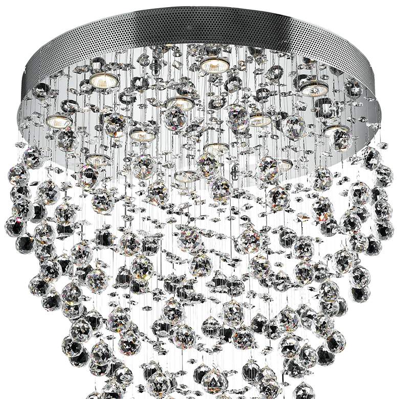 Image 3 Galaxy 28" Wide Chrome and Crystal 12-Light Chandelier more views
