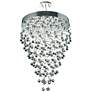 Galaxy 28" Wide Chrome and Crystal 12-Light Chandelier