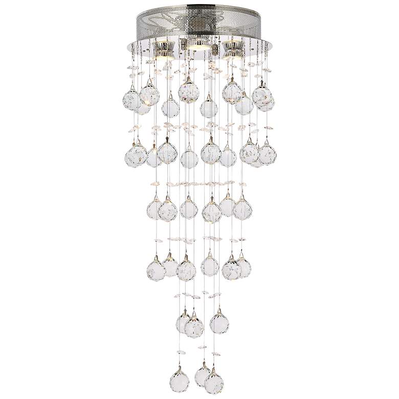 Image 3 Galaxy 3 Lt Chrome Flush Mount Clear