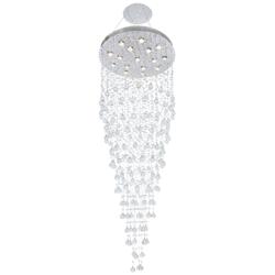 Galaxy 30&quot; Wide Chrome and Crystal 16-Light Chandelier