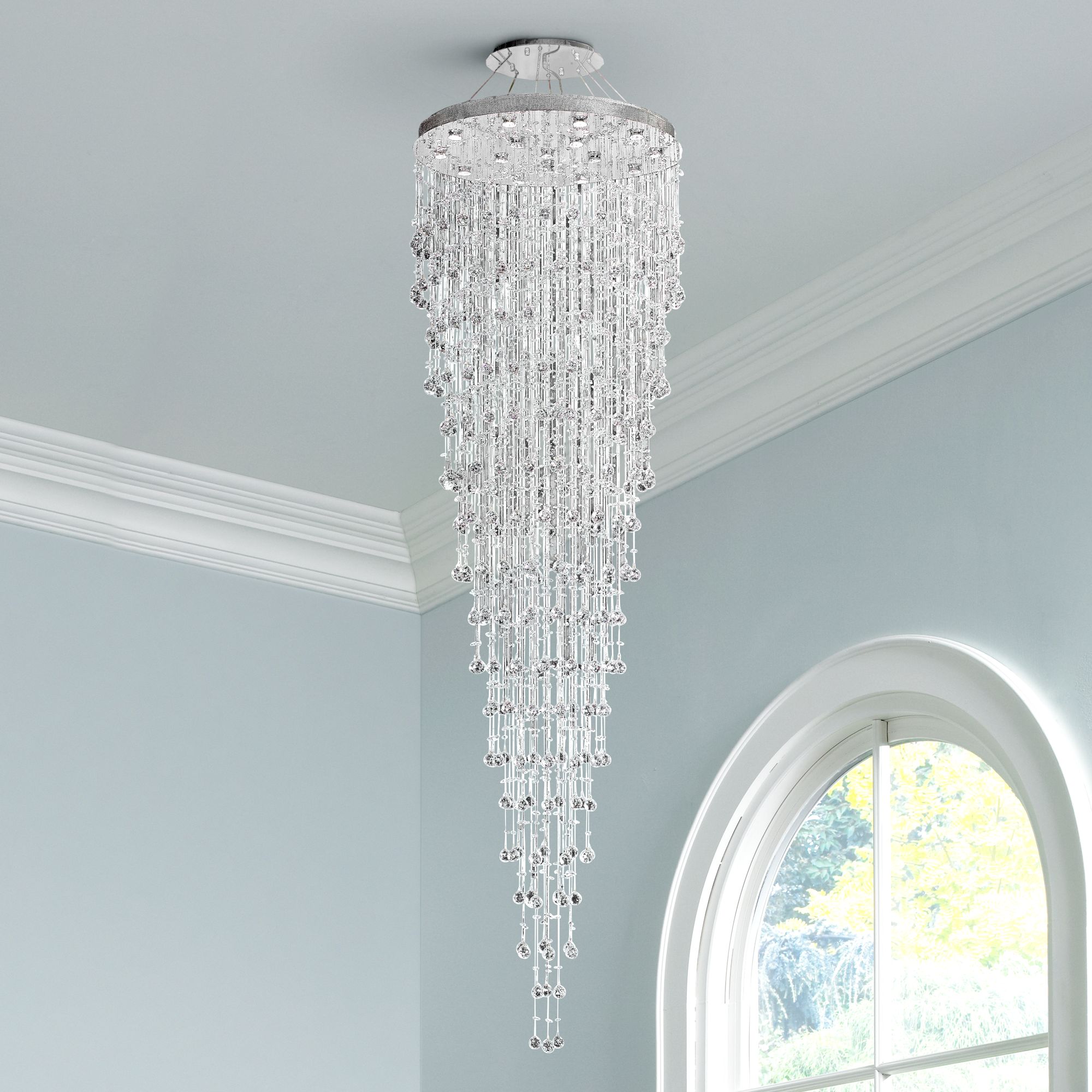 36 inch wide crystal chandelier