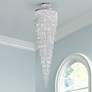 1_Galaxy 36" Wide Chrome and Crystal 16-Light Chandelier