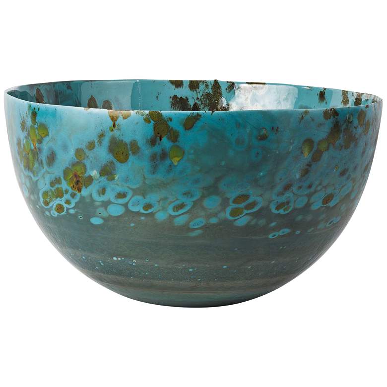 Image 1 Galaxy Center 19 inch Wide Celestial Modern Murano Glass Bowl