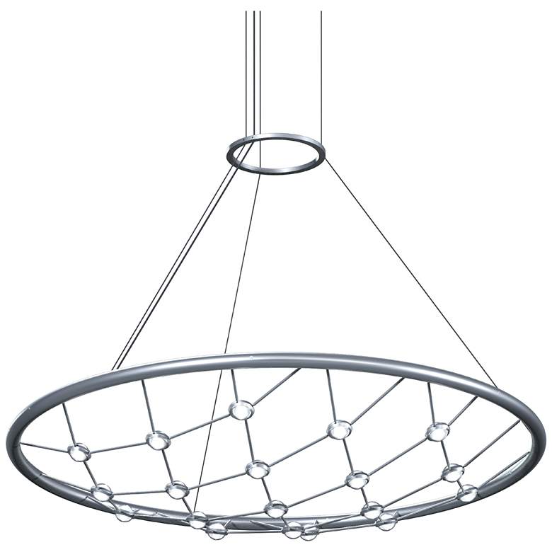 Image 1 Galaxy Matrix 36" Round LED Pendant w/ 20' Cord/Cable - Satin Alum