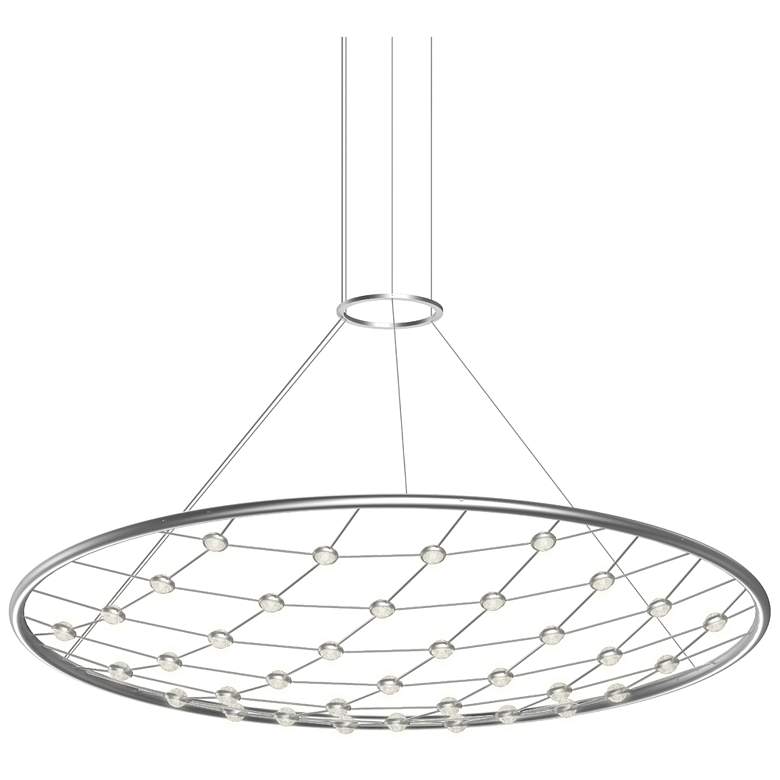 Image 1 Galaxy Matrix 48" Round LED Pendant w/ 20' Cord/Cable - Satin Alum