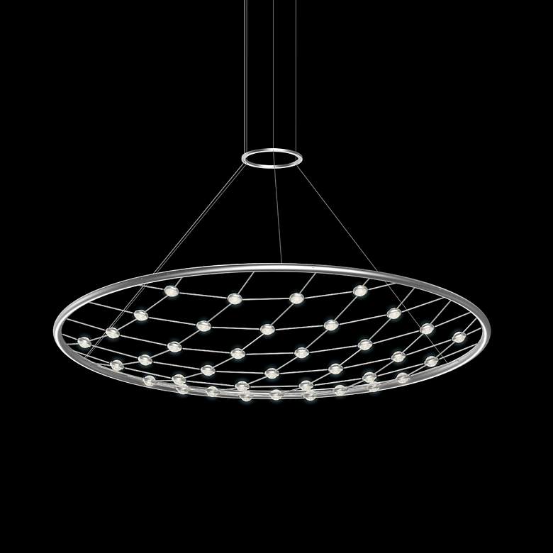 Image 4 Galaxy Matrix 48" Round LED Pendant w/ 20' Cord/Cable - Satin Alum more views